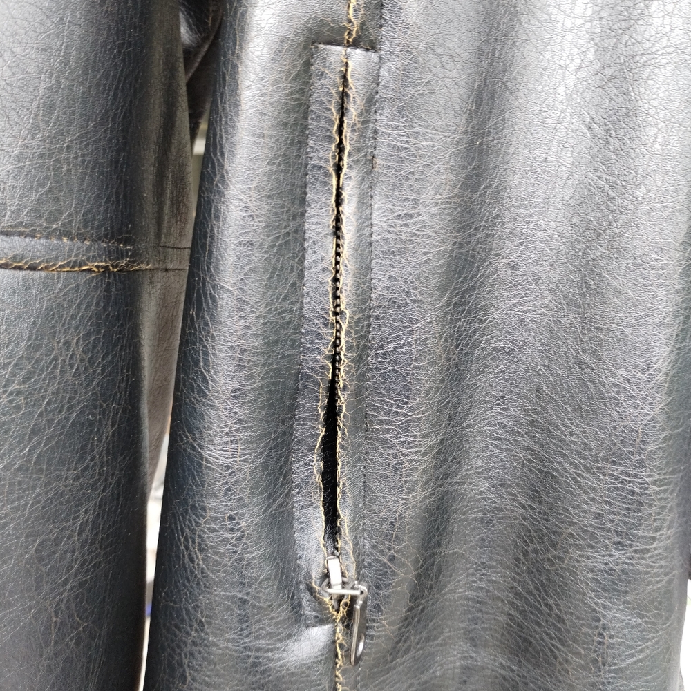 Rock And Chrome Black Faux Leather Jacket - Picture 3 of 8